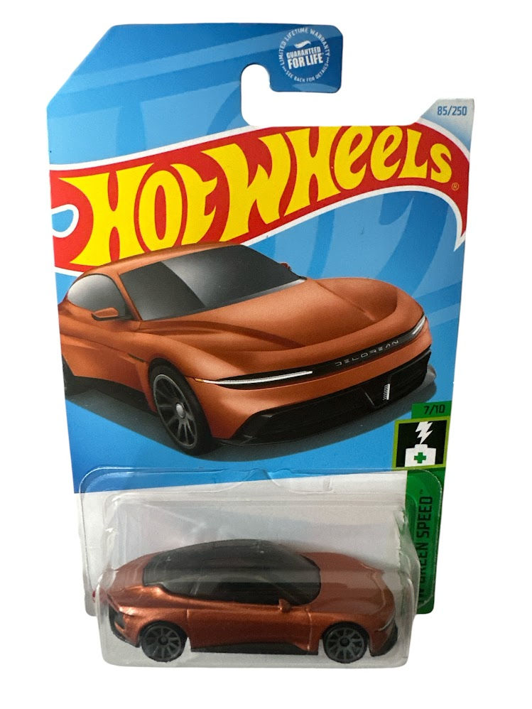 Thumbnail: Hot Wheels DeLorean Alphas – 82/250 Green Speed Series futuristic electric diecast