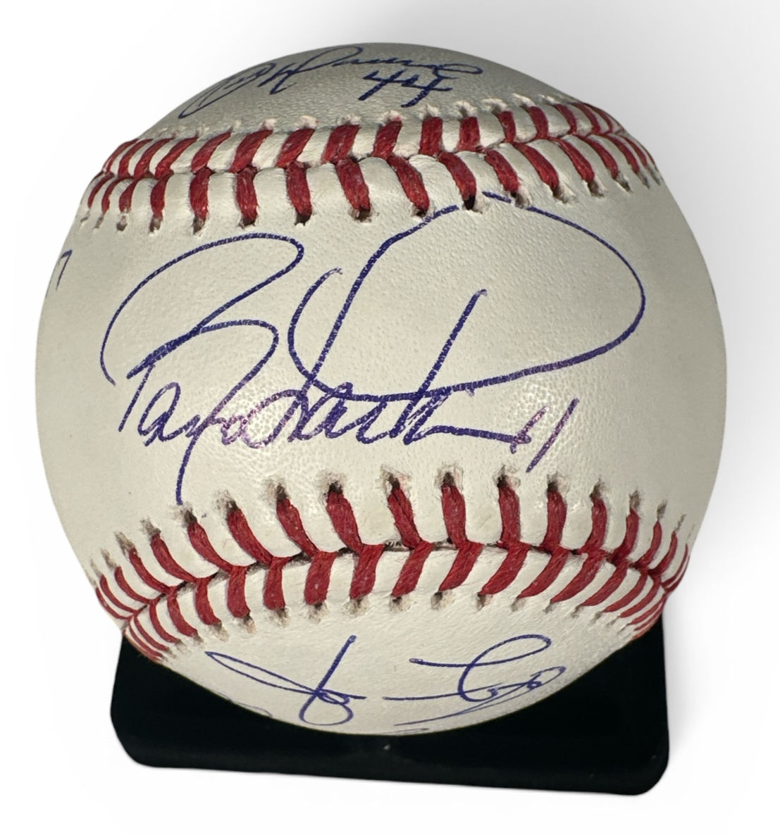 Reds 1990 World Series Team Signed Baseball 8 Autos Larkin Rijo Beckett