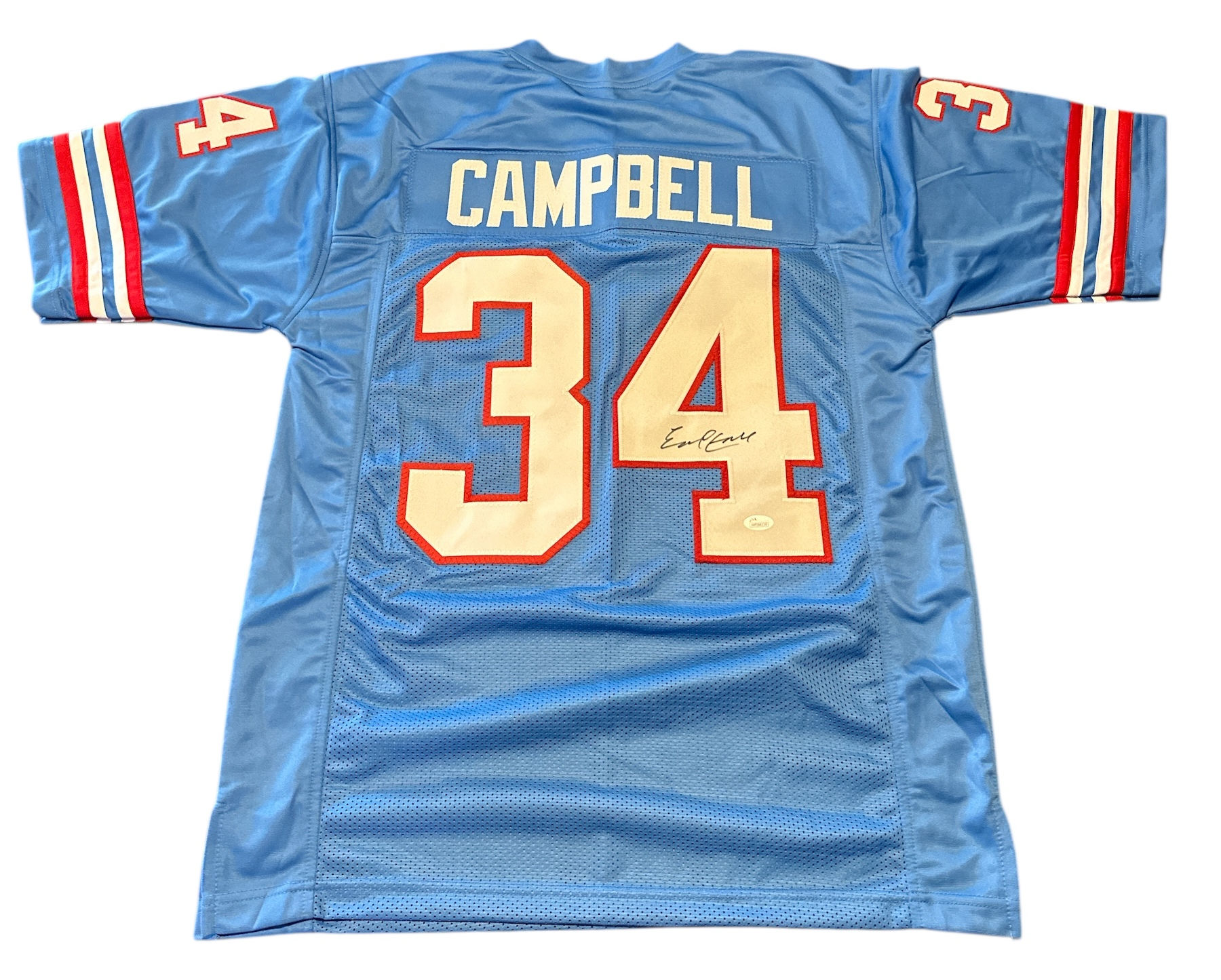 Earl Campbell Houston Oilers Signed Custom Football Jersey JSA XL