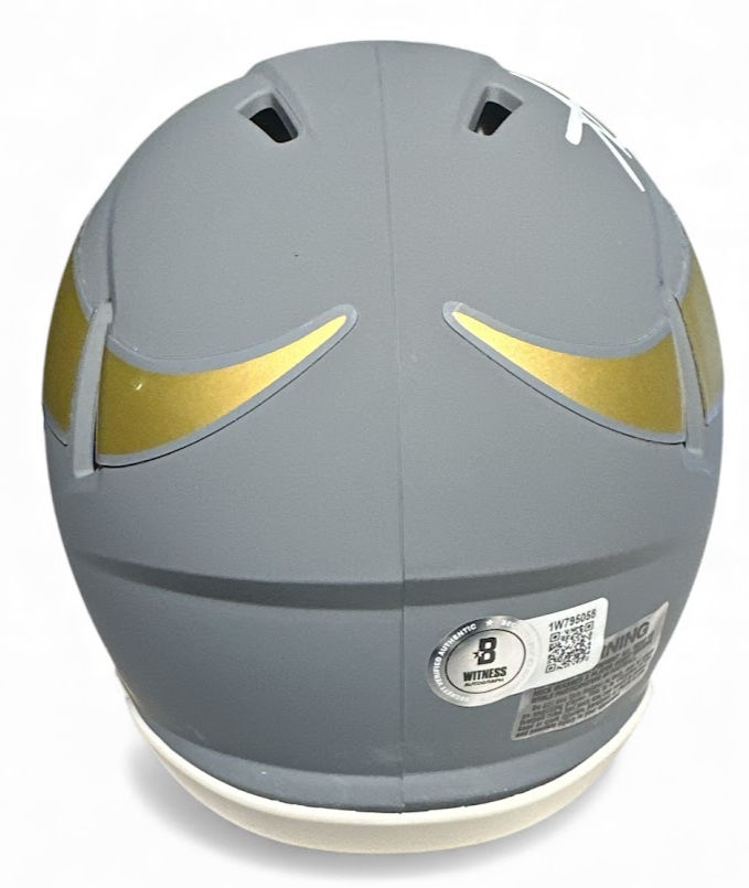 Thumbnail: Aaron Jones Signed Vikings Mini Helmet Slate Alt Speed (Beckett)