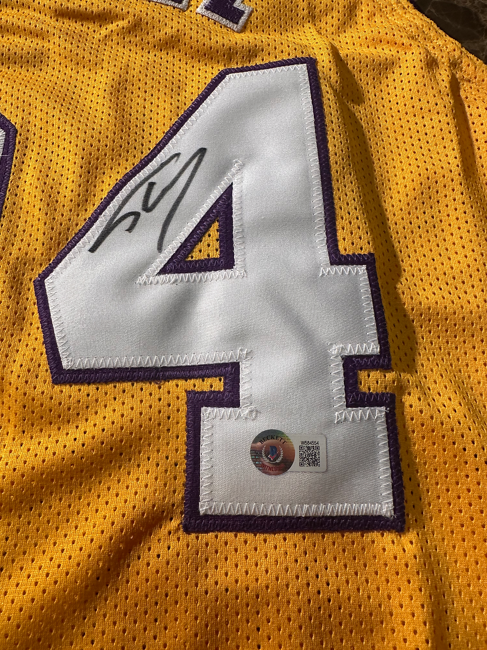 Thumbnail: Lakers Shaquille O’Neal Signed Custom Jersey (Beckett)