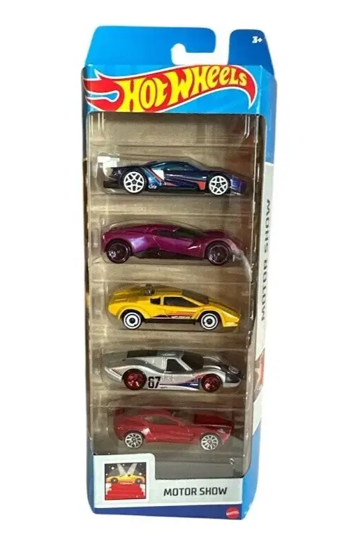2021 Hot Wheels Motor Show 5-Pack with GT Race and Countach