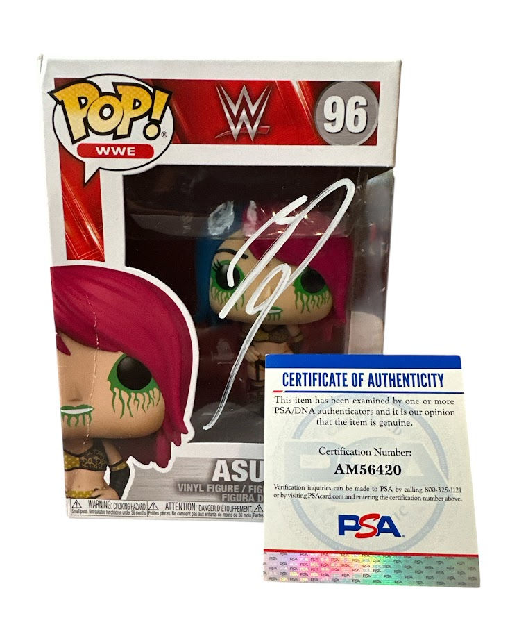 Thumbnail: Asuka Signed WWE Funko Pop #96 PSA Certified with box wrinkle