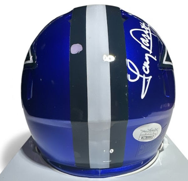 Thumbnail: Tony Dorsett Signed Dallas Cowboys Flash Alternate Speed Mini Helmet (JSA)