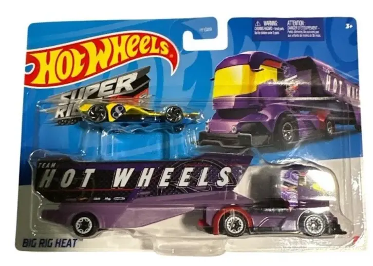 Hot Wheels Big Rig Heat purple truck from Super Rigs series