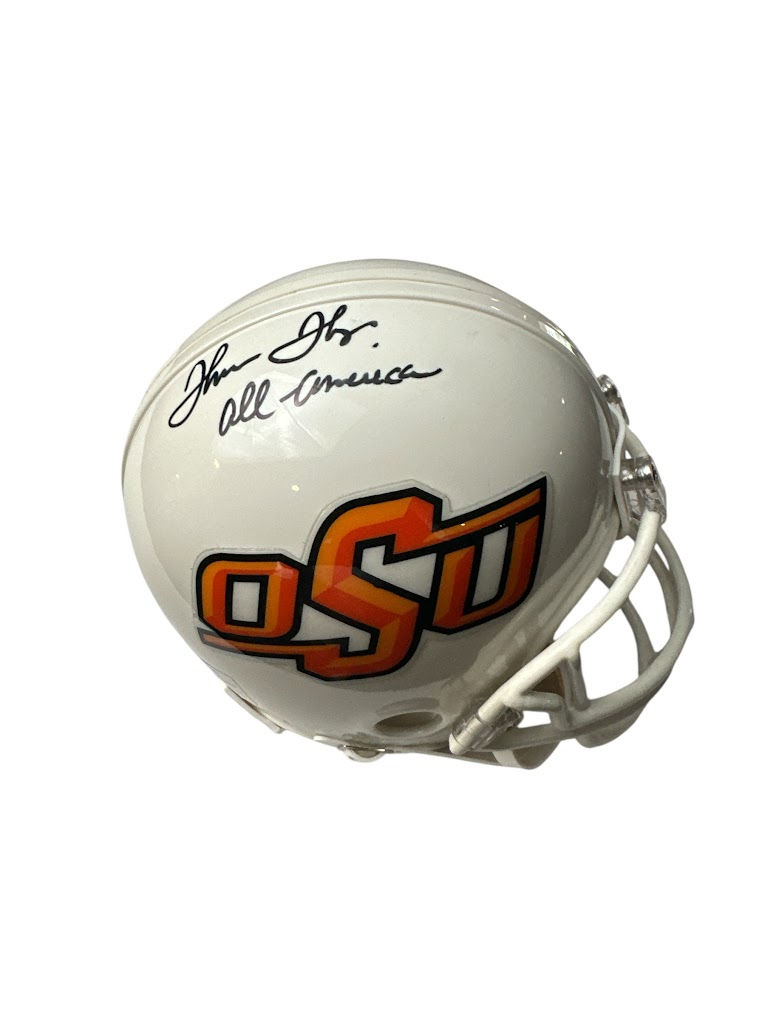 Thumbnail: Thurman Thomas signed Oklahoma State Cowboys Riddell mini helmet Tristar authenticated