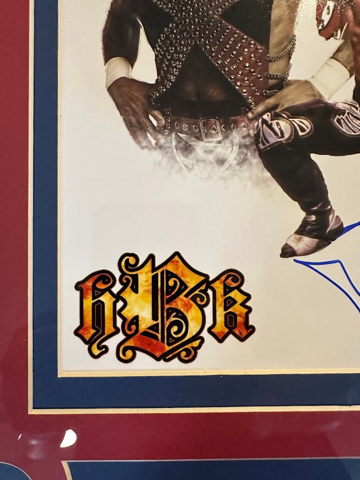 Thumbnail: HBK Shawn Michaels signature and inscription on 11x14 WWE display