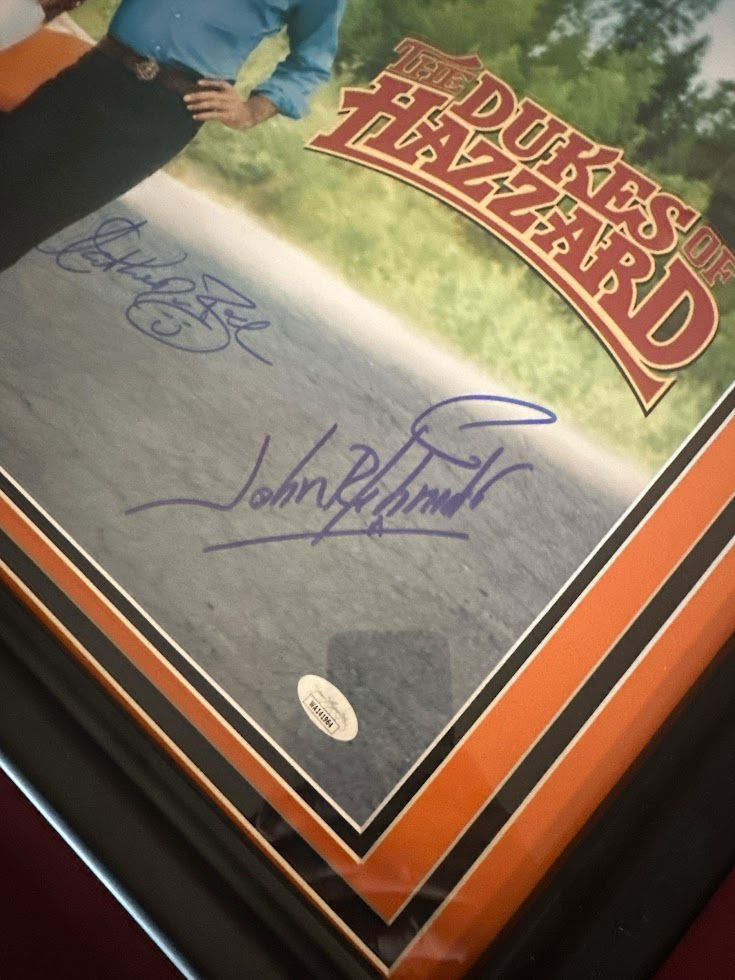 Thumbnail: Framed Dukes of Hazzard Signed 16x20 Photo – Schneider, Wopat, Bach (JSA)