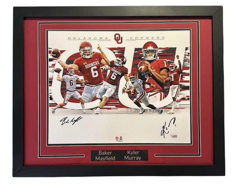 Thumbnail: Mayfield & Murray Signed 16x20 OU Photo Framed 24"x29” (Fanatics)