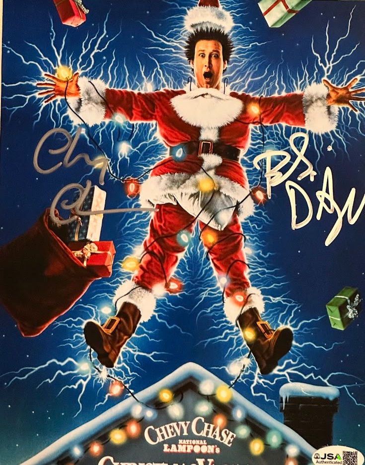 Thumbnail: Autographs of Chevy Chase and Beverly D’Angelo on 8x10 Christmas Vacation photo with JSA certification
