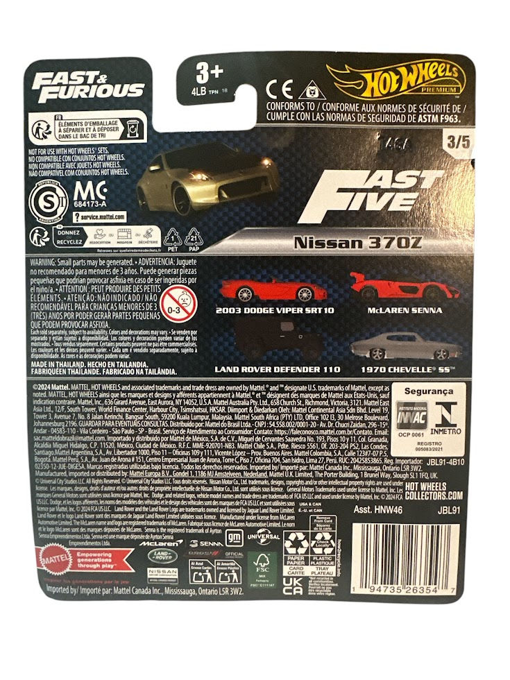 Thumbnail: Hot Wheels Fast & Furious Nissan 370Z Car