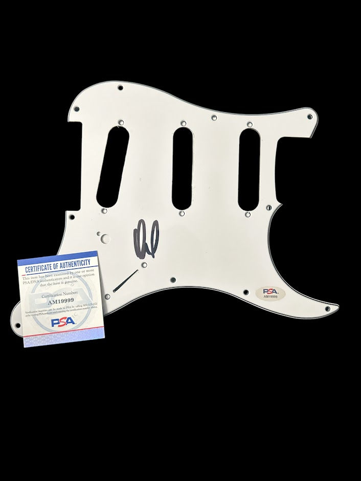 David Draiman signed electric guitar pickguard Disturbed PSA/DNA authenticated