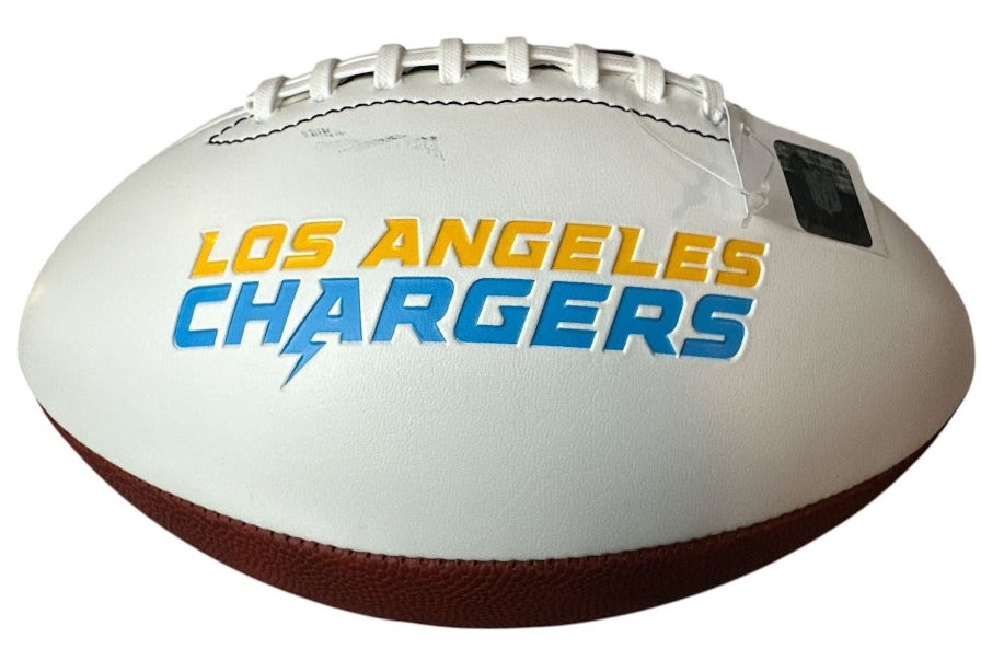 Thumbnail: Jim Harbaugh Signed Chargers Logo Football (Fanatics)