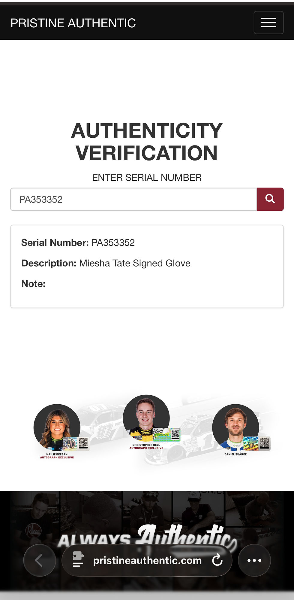 Thumbnail: Miesha Tate Signed UFC Glove (Pristine Authentic)