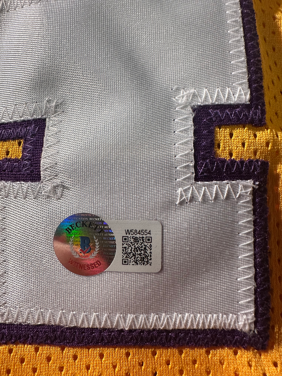 Thumbnail: Lakers Shaquille O’Neal Signed Custom Jersey (Beckett)