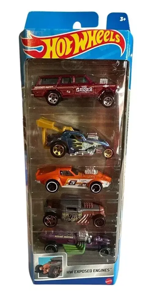 2021 Hot Wheels Exposed Engines 5-Pack with Nova, Corvette & Bone Shaker