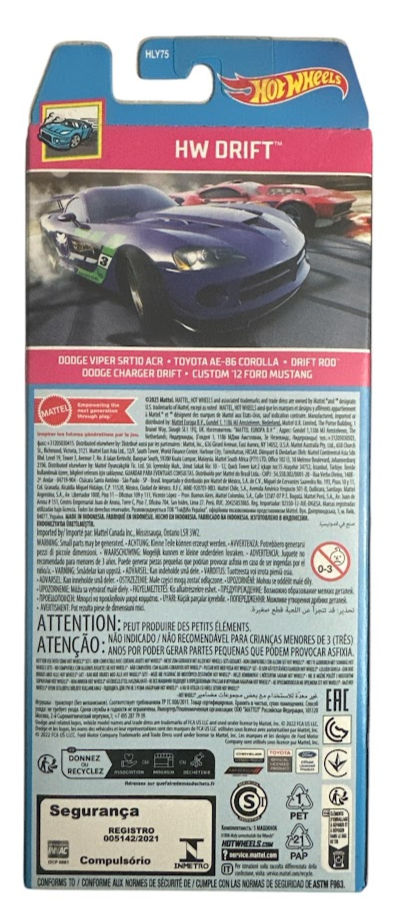 Thumbnail: Hot Wheels 2024 HW Drift 5-Pack with Dodge Viper, AE-86 Corolla, Charger Drift, and Custom Mustang