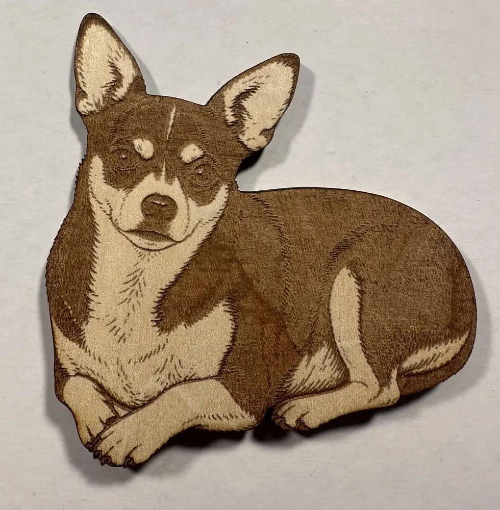 Thumbnail: Custom Pet Magnet From Photo Laser Cut Wood Dog Cat Gift