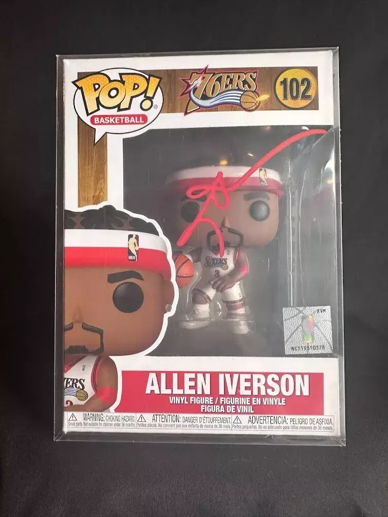 Thumbnail: Allen Iverson signed 76ers Funko Pop #102 JSA authenticated
