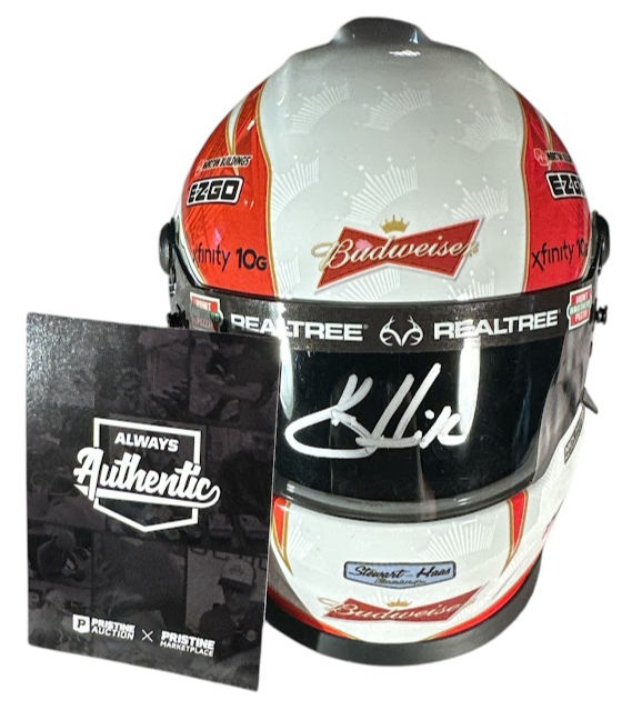 Thumbnail: Kevin Harvick Signed Budweiser 4EVER NASCAR 1:2 Scale Mini Helmet (PA)