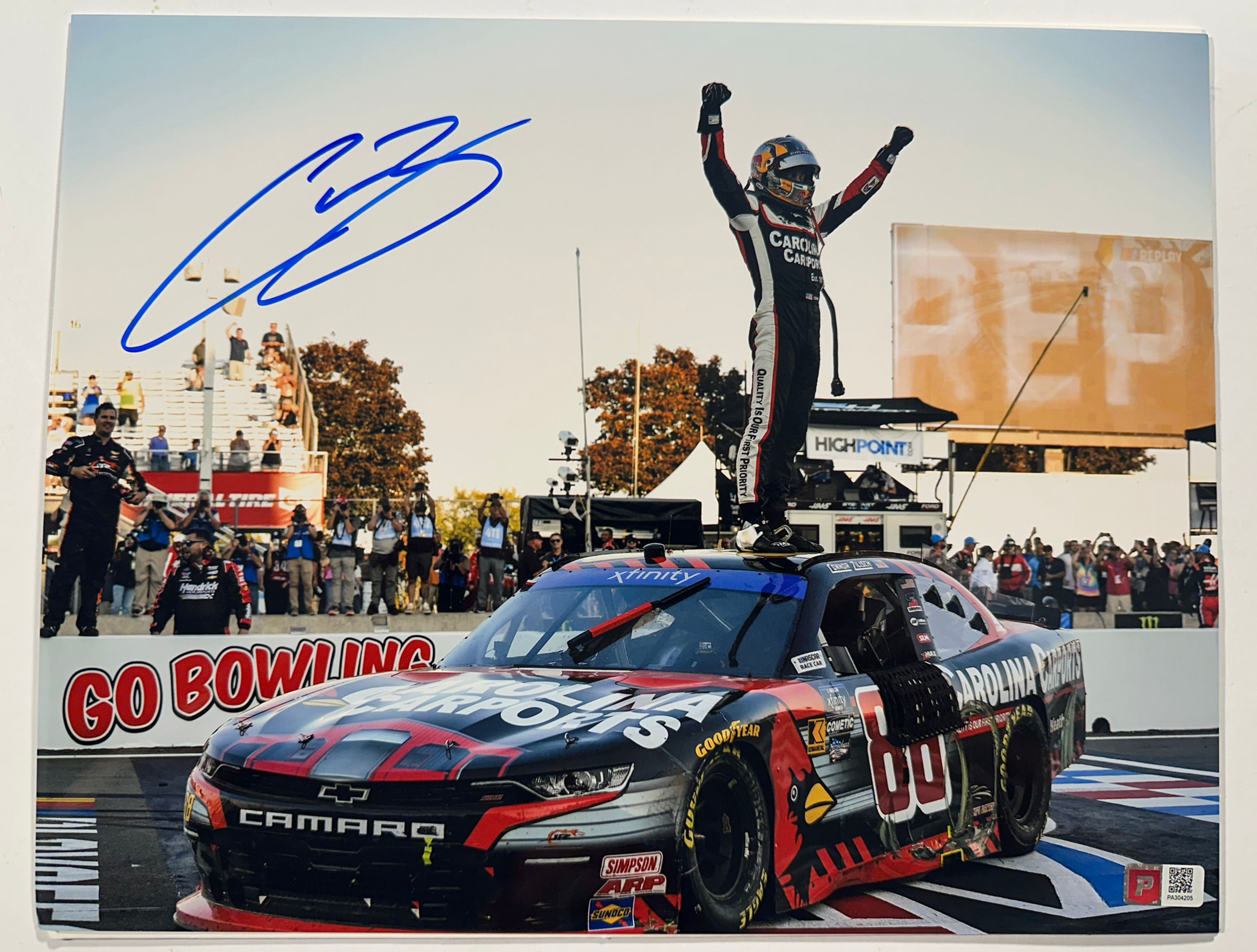 Connor Zilisch Signed 11x14 NASCAR Victory Photo (PA)