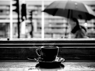 rainy coffee