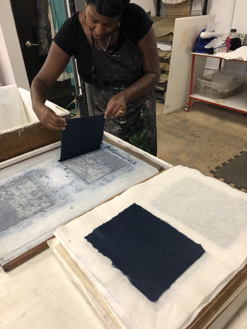 Making denim paper