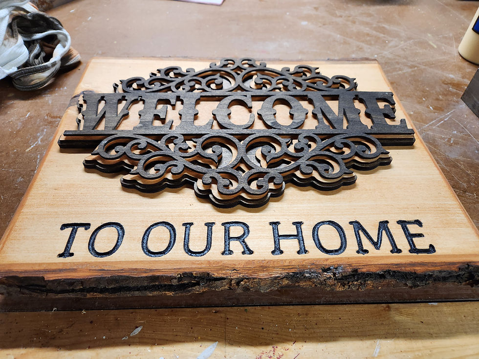 Thumbnail: 4 LAYER WELCOME TO OUR HOME SIGN