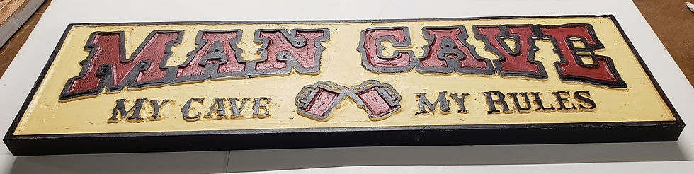 Thumbnail: Man Cave Rectangular Sign -Yellow