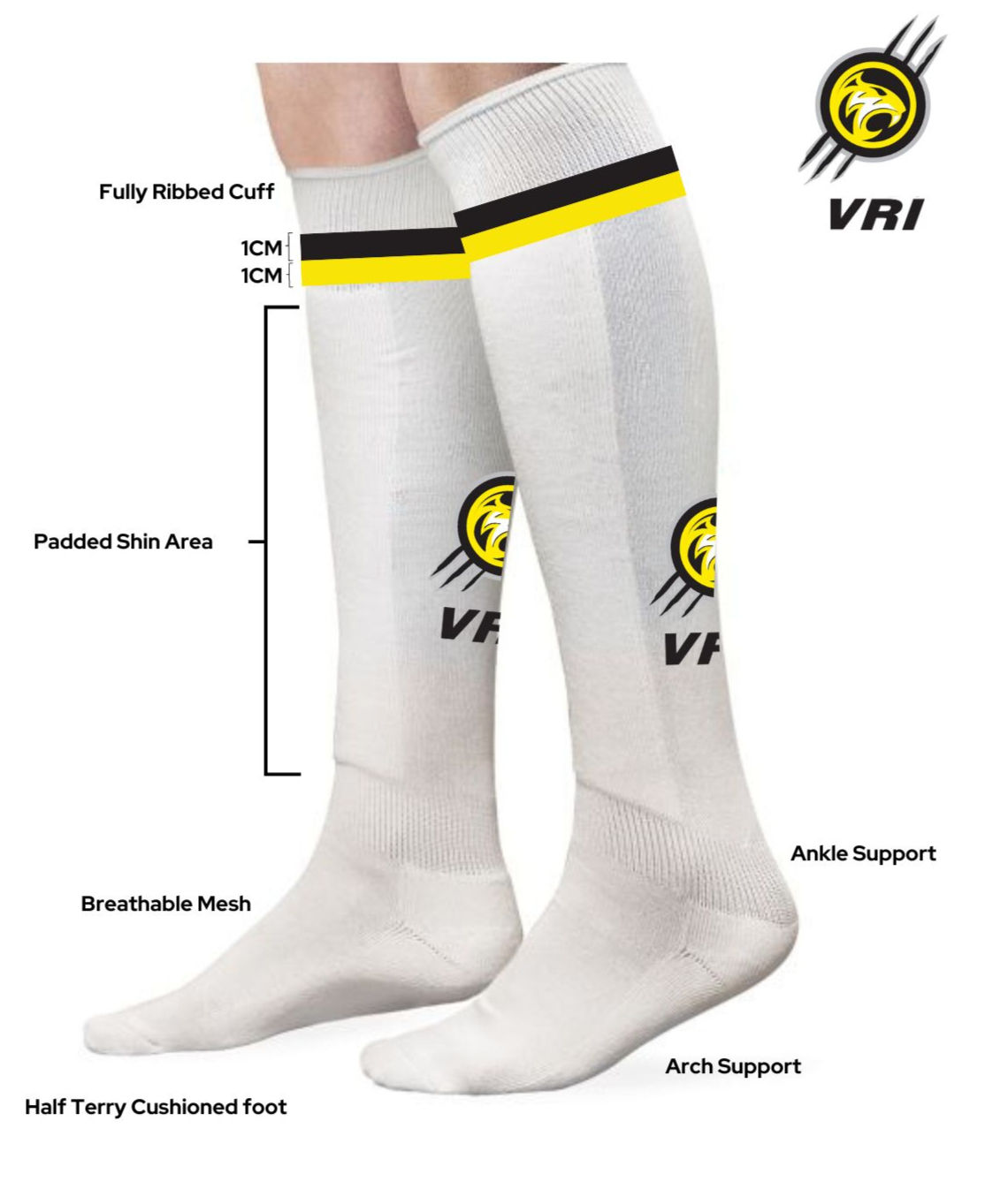 VRI Club Premium Fencing Sock- 2 Pairs