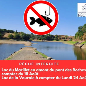 Pêche interdite sur une partie des lacs du Marillet et de la Vouraie