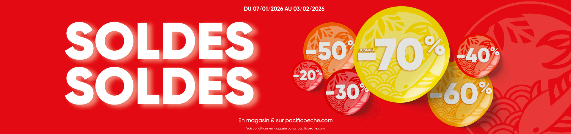 Solde d'hiver chez Pacific Pêche