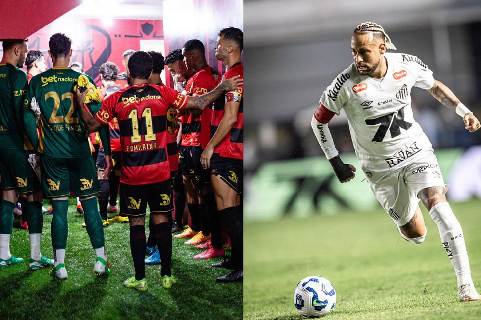 Sport e Santos se enfrentam neste sábado (26), na Ilha do Retiro (Paulo Paiva/Sport Recife e Raul Baretta/ Santos FC)