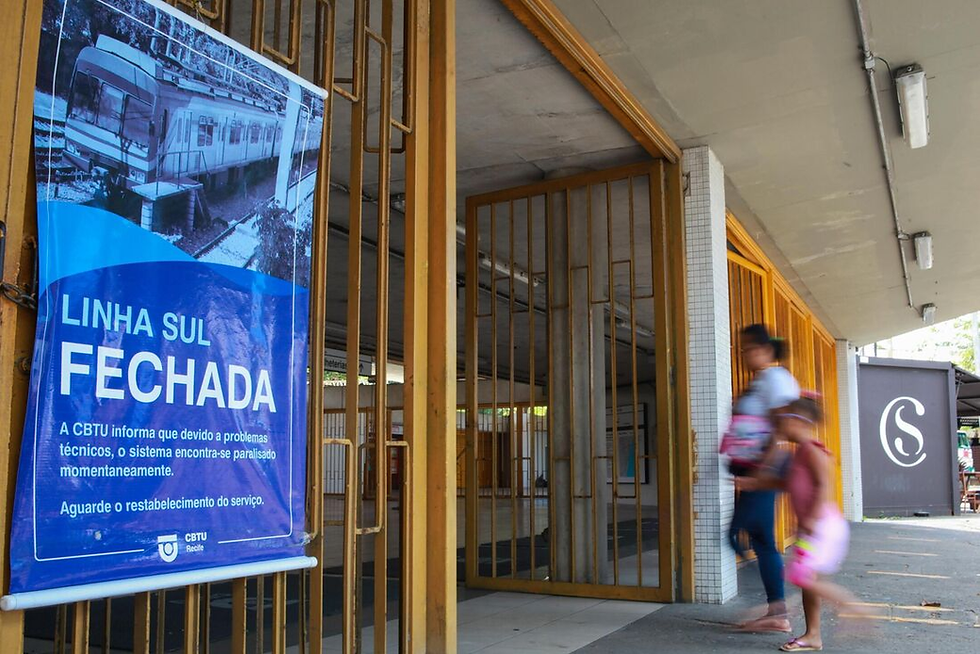 Linha Sul do Metrô do Recife fechada - Foto: Davi de Queiroz/Folha de Pernambuco