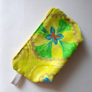Trousse maquillage, fermeture éclair écrue, couleurs vives, vert anis, bleu, rouge, vert, 