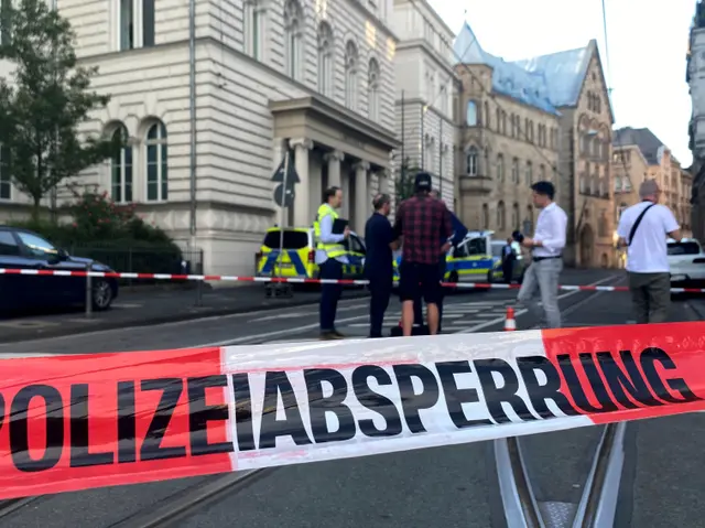 Human head outside court in Germany