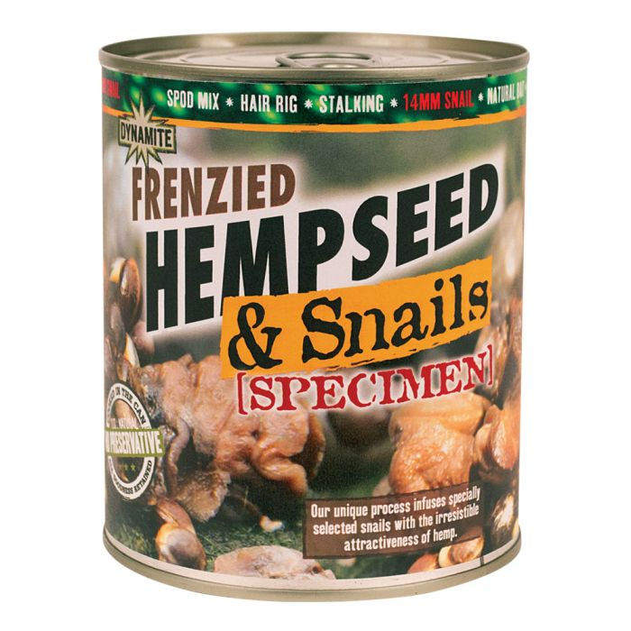 Dynamite Baits Frenzied Hempseed & Snails Specimen 14mm Can 700g