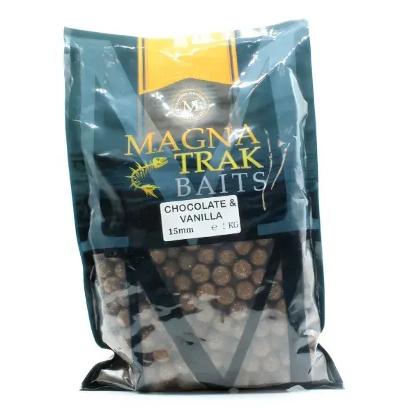 Magnatrak Chocolate and Vanilla Boilies 15mm 1KG