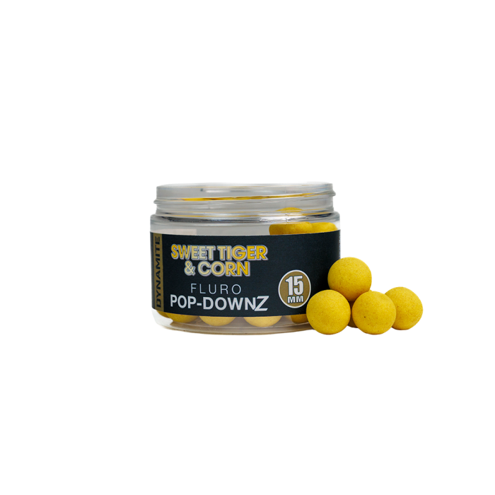 Dynamite Baits Sweet Tiger & Corn Fluro Pop-Downz 15mm