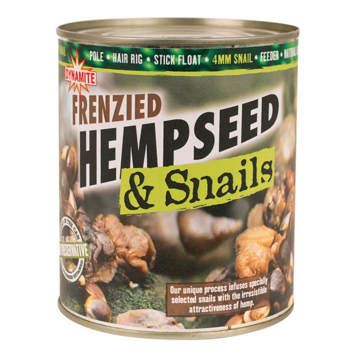 Dynamite Baits Frenzied Hempseed & Snails 4mm Can 700g