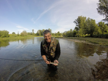 une belle journée de guidage avec sebastien, leurre et tenkara nymphe!