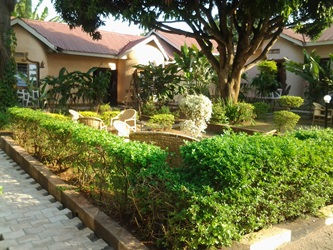 Hotel garden in Entebbe