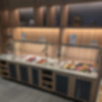 Self-Service Hot and Cold Meal Counter at the Air France KLM Lounge at SFO