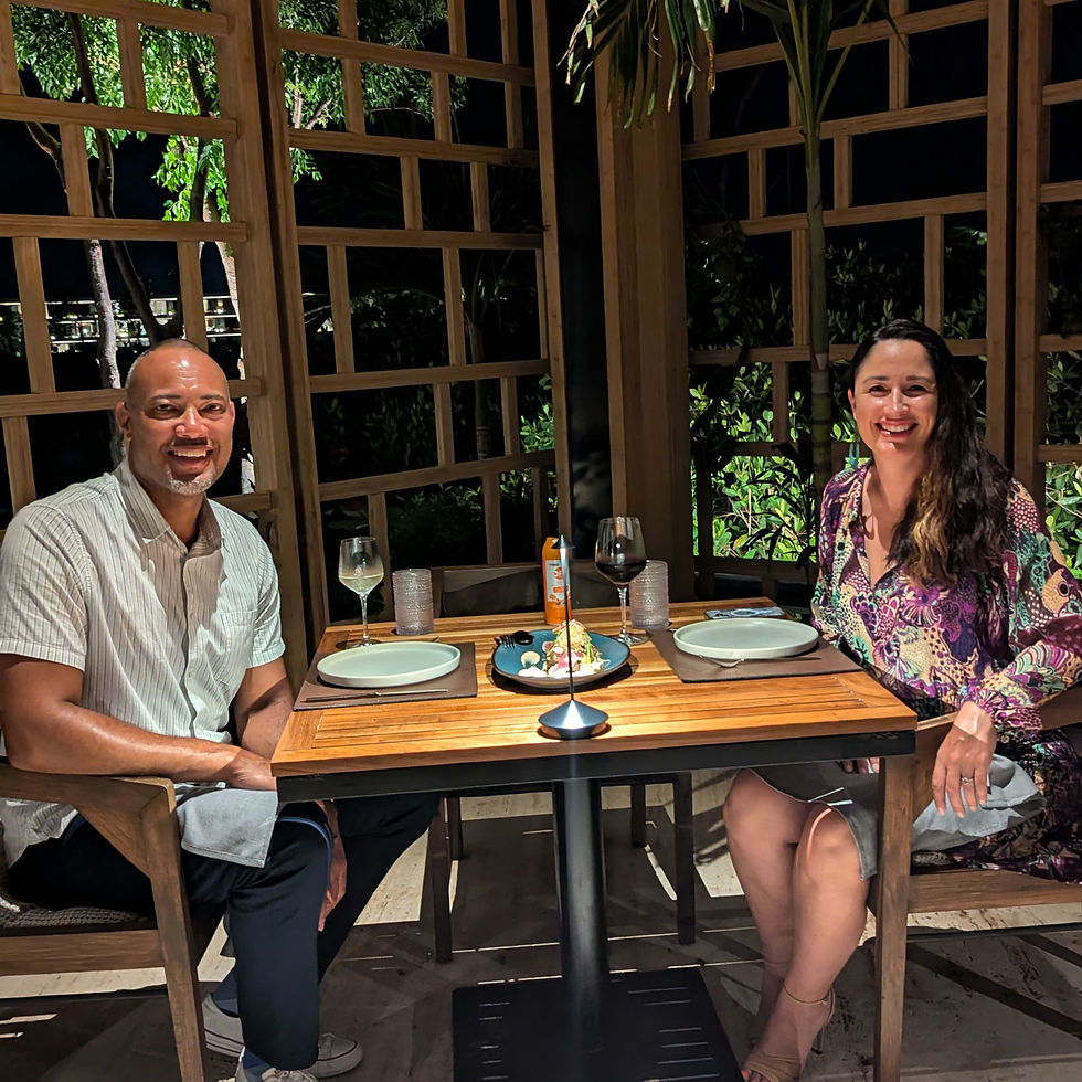 Mom and Dad at Toro at The St Regis Kanai Resort, Riviera Maya