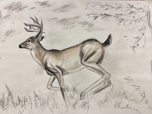 Charcoal Fall Deer
