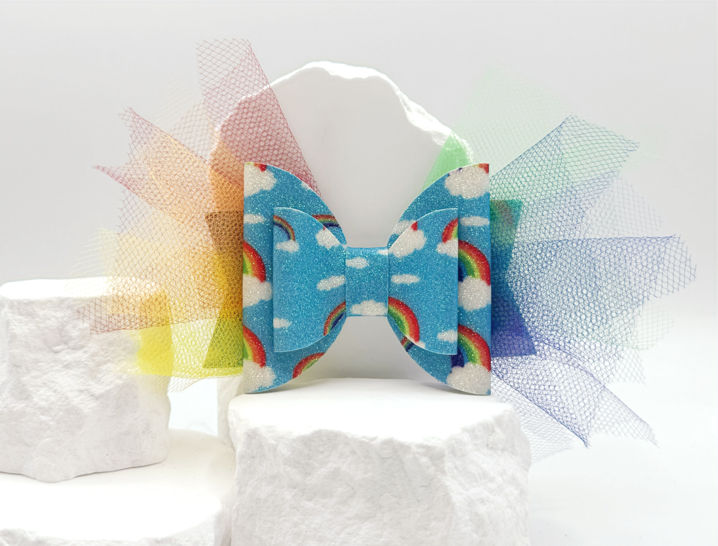 Rainbow Bow - Blue