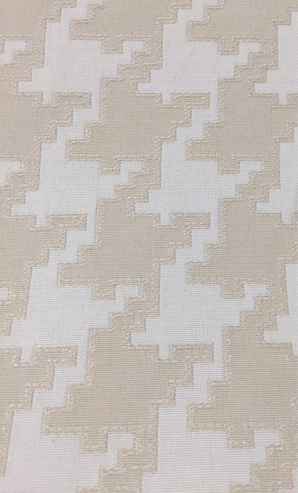 White and Cream Houndstooth