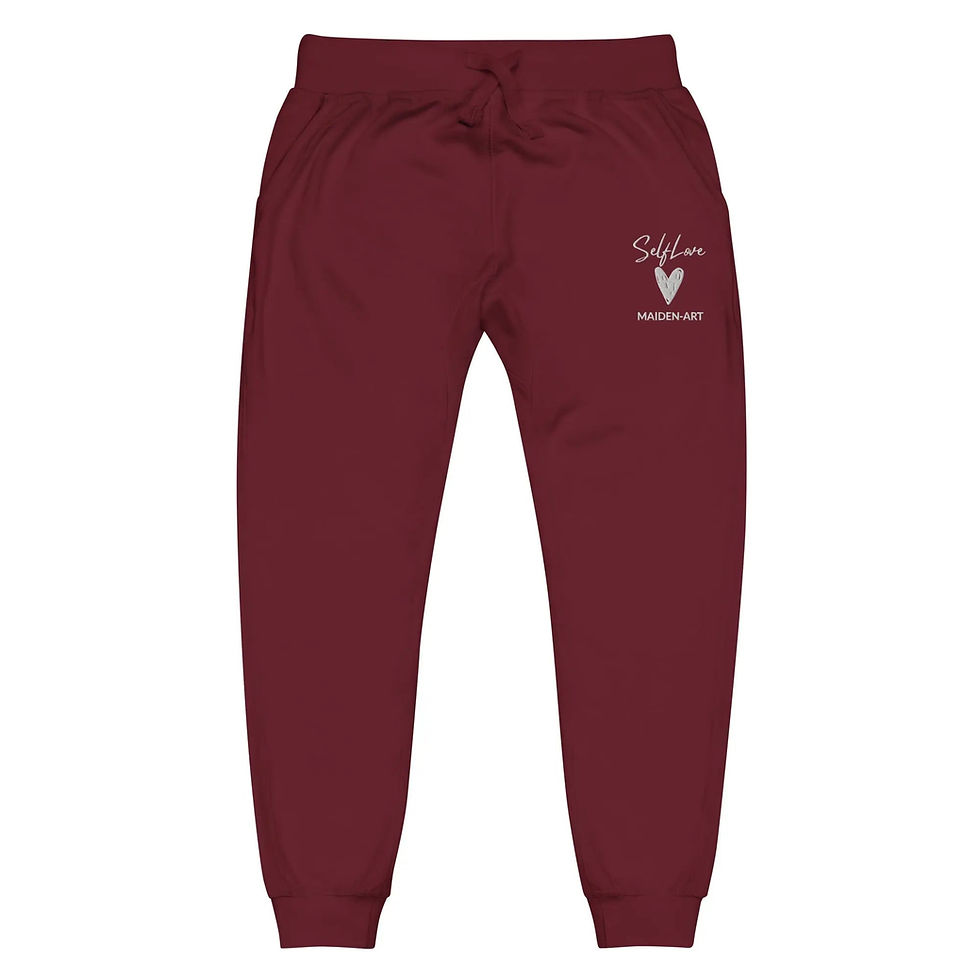 Thumbnail: Self Love Unisex Fleece Sweatpants With Embroidery Fashion Sweatpants