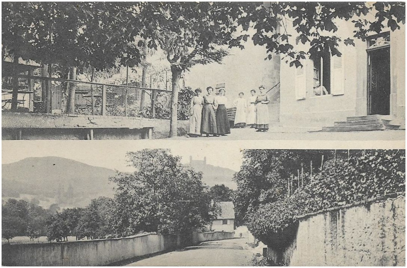Carte Postale Ancienne Strasbourg La Cour du Corbeau: Manuscript Carte Postale Ancienne Strasbourg La Cour du Corbeau: Manuscript