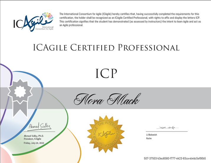 ICAgile certificate